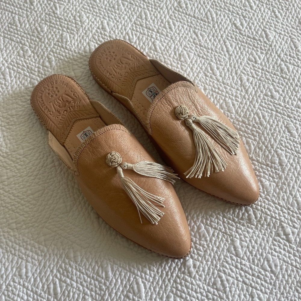 Handmade Leather Moroccan Slides